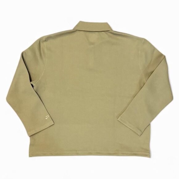 Nike Tech Fleece Reimagined Polo Mens Small Long Sleeve Olive FZ7570-276 NWT - Picture 2 of 11